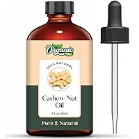 Cashew Nut (Anacardium Occidentale) Oil | Pure & Natural Carrier Oil for Skincare, Hair Care and Massage - 118ml/3.99fl oz