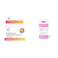 vH essentials Probiotics with Prebiotics and Cranberry Feminine Health Supplement - 60 Capsules & Health by Habit Women's Multi Supplement - 23 Essential Vitamins and Minerals (60 Capsules)