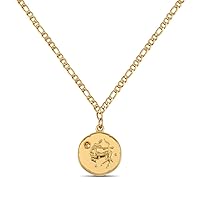 GD GOOD.designs EST. 2015 Zodiac Chain Gold with Birthstone for Ladies - 18K Gold Plated Necklace with Zodiac Pendant