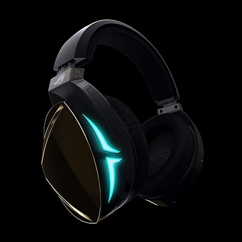ASUS ROG Strix Fusion 500 Gaming Headset with Headset-to-Headset RGB Light Synchronisation via Mobile App Control, Hi-Fi-Grade ESS DAC and Amplifier and 7.1 Virtual Surround, Black