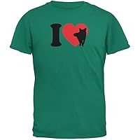 I Heart Love Fox Foxes Jade Green Adult T-Shirt