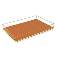 Electric Neon Luxe Clear Acrylic Stackable Cosmetic/Jewelry Tray - Hot Orange