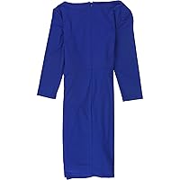Ralph Lauren Womens Twisted-Knot Sheath Dress, Blue, 0P