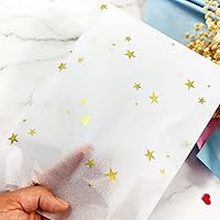 MORANTI Gold Star Bulk Tissue Paper Gift Wrap 25 Sheets 19.7