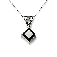 925 Sterling Silver Black Spinel Gemstone Pendant | Hallmarked Jewellery | Handmade Gifts For Girls, Women