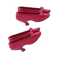 2 Pairs Princess Shoes Mini High Heels Doll Shoes Dollhouse High Shoes Doll Costume Props Doll Dress up Shoes