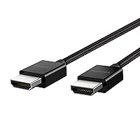 Belkin Ultra HD HDMI 2.1 Cable 3.3FT/1M - 4K Ultra High Speed HDMI Cable, 48Gbps HDMI 2.1 Braided Cord, Dolby Vision HDR & 8K@60Hz Capable, Compatible w/ Playstation, PS4, PS5, Xbox Series X & More