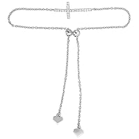 Dainty Sterling Silver Cubic Zirconia Adjustable Sideways Cross Bracelet Women 7-8 inch