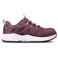 Shoes for Crews Heather II, Women's Nano Composite Toe (NCT) Work Shoes, Slip Resistant, Water Resistant, Burgundy, Size 9.5