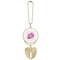 Strawberry Fruit Food Population Car Keychain Angel Wing Pendant