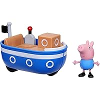 Peppa Pig Peppa's Adventures Little Boat Toy Includes 3-inch George Pig Figure, Inspired by The TV Show, for Preschoolers Ages 3 and Up