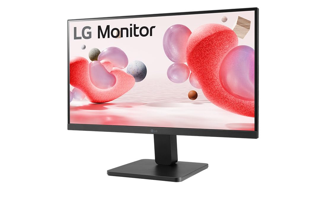 LG 22MR410-B 22-inch FHD Computer Monitor, 100Hz, 5ms, AMD FreeSync, Reader Mode & Flicker Safe, 3-Side Borderless Design, Black Stabilizer, Dynamic Action Sync, HDMI, D-Sub, Tilt Stand, Black