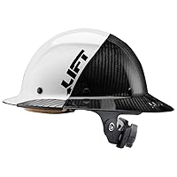 DAX Fifty 50 Carbon Fiber Full Brim Hardhat (White)