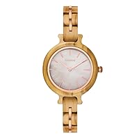 TruWood Belle Women's Wooden Watch with Wood Strap & Pearl Face Quartz Premium Quality Wrist Watch