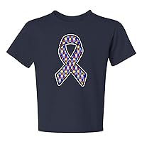 Autism Awareness Big Ribbon Symbol Autism Awareness Men's T-Shirt