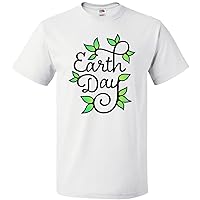 inktastic Earth Day- in Black with Green Leaves Growing T-Shirt