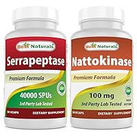 Serrapeptase 40000 SPUs & Nattokinase 100 Mg