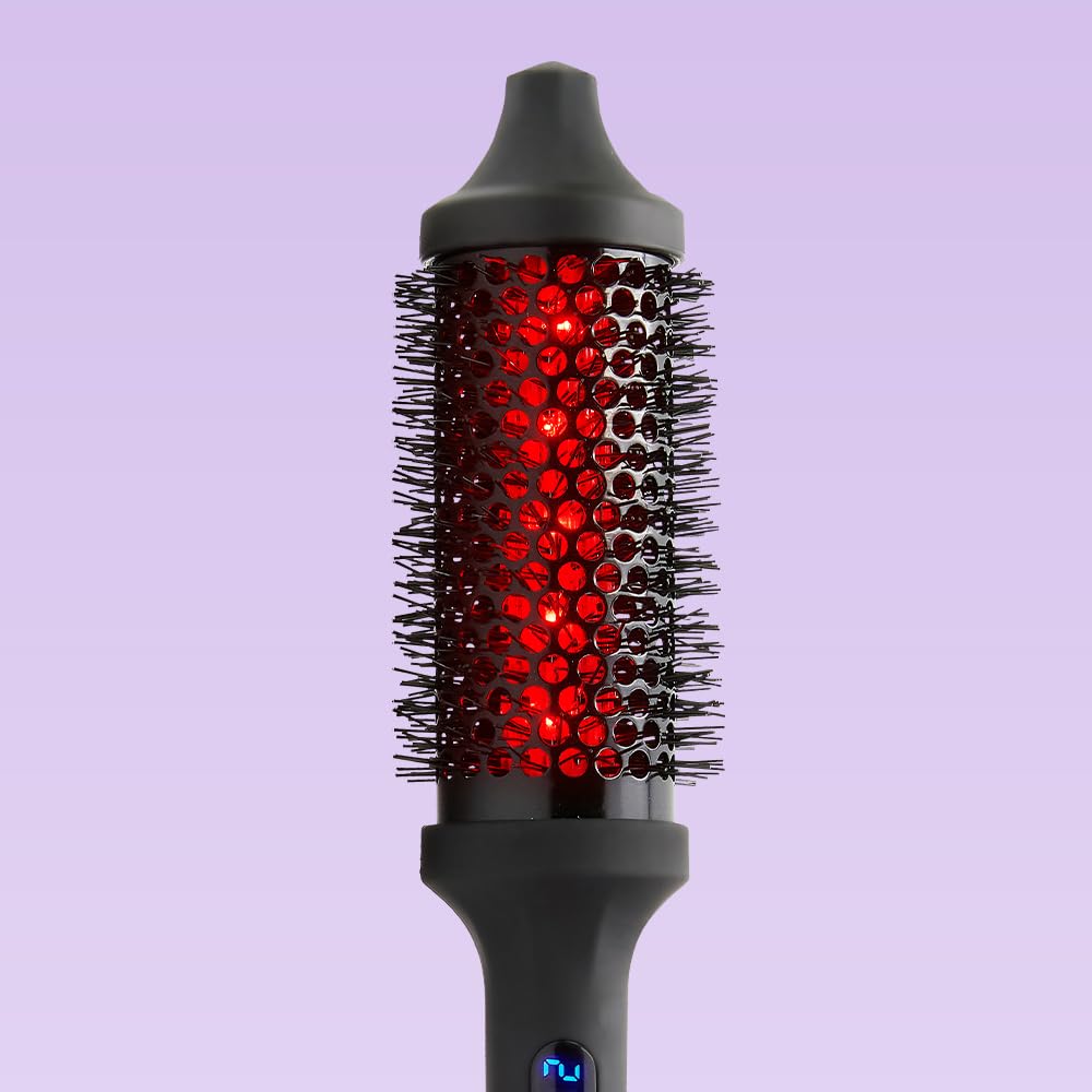 SUTRA IR Infrared Thermal Brush - Heated Round Hair Brush with Ionic Bristles for Straightening and Smoothing Fully Dried Hair, Volumizing, Reduces Styling Time, All Hair Types