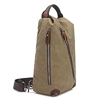 Casual Chest Sling Bag Crossbody Shoulder Canvas Daypack for Men Work Travel Outdoor Travel Hiking