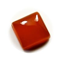 Original Carnelien Gemstone 7 to 8 Carat Square Cut Shape Orange Stone Bead for Jewelry Making