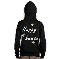 Happy Human Kids' Full-Zip Hoodie - Unique Hooded Sweatshirt - Word Art Kids' Hoodie
