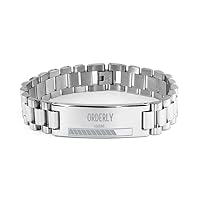 Orderly Loading in Progress, Orderly Ladder Stainless Steel Bracelet Gift, Funny Future Orderly Graduation Gifts