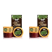 WOW Skin Science Refreshing & Refining Anti-Acne Kaolin Clay Face Mask with Neem & Tea Tree - Tone Purifying Vegan Facial Mask - Parabens, Sulphate & Mineral Oil Free - For All Skin Types - 200mL