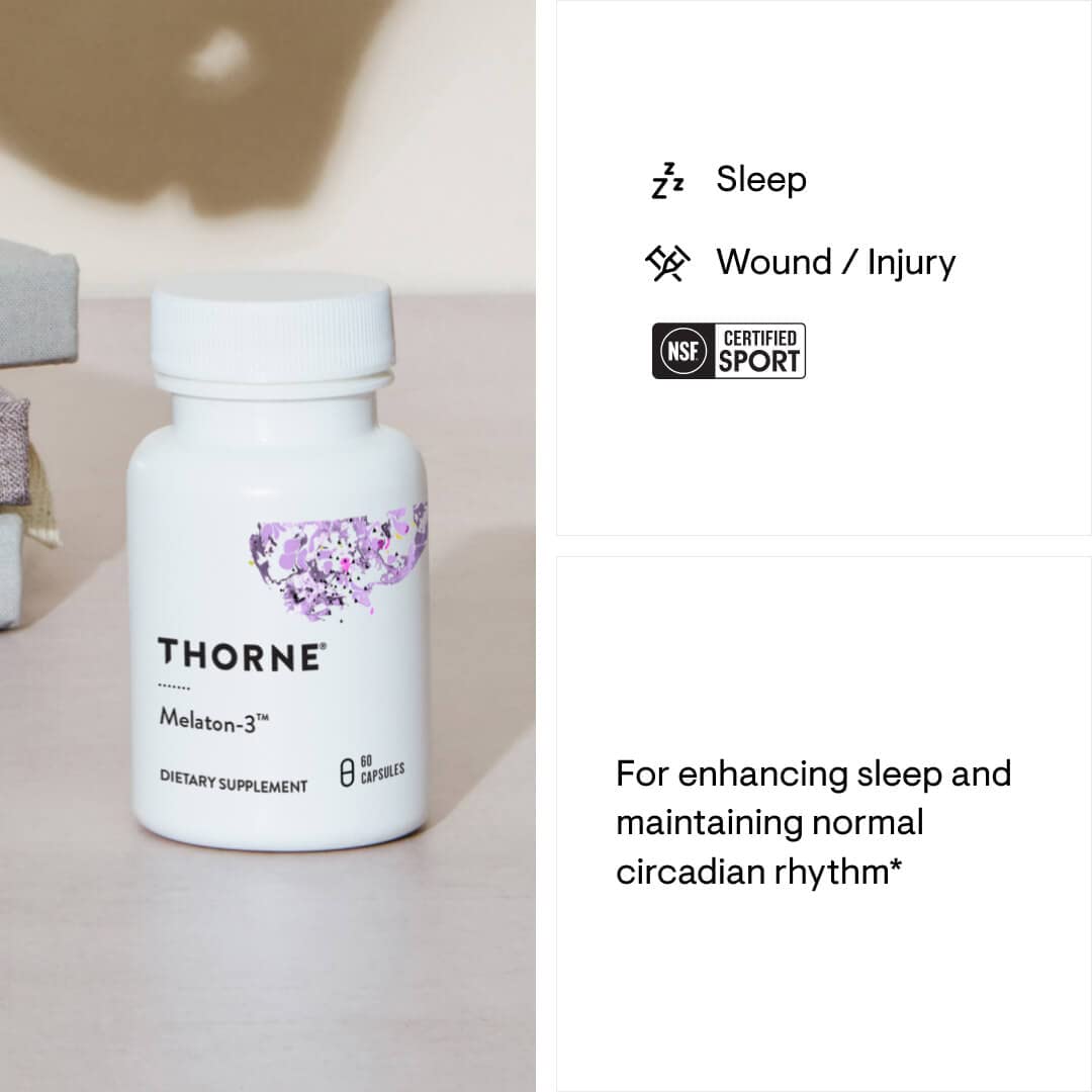 Thorne Sleep Support Duo - Magnesium Bisglycinate Powder + Melaton-3 for Restful Sleep - 60 Servings