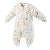 XIFAMNIY Tog 2.5 Winter Baby Sleep Sack with Feet Toddler Walking Sleeping Bag Long Sleeve Swaddle Wearable Blanket 6M-4T…