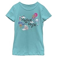 Nickelodeon Shimmer and Shine Magical Style Girls Short Sleeve Tee Shirt