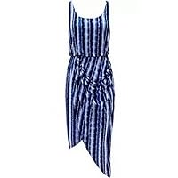 INC Women's Maxi Dress Small Asymmetrical-Hem Printed Blue S