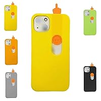 Middle Finger Phone Case,3D Printed Sliding Middle Finger Phone Case Toy,3D Printed Middle Sliding Finger Sliding Phone Case,Funny Spoof Phone Case ( Color : Yellow , Size : For iPhone 13 Pro )