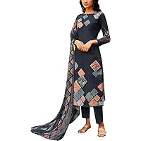 South Asian Wear Designer Stitched Heavy Cotton Printed Work Salwar Kameez Plazzo Suits