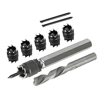 9X Electric Welding Drill Kit, Double-Sided Blades Cutter Set 3/8 Inch Double Sided Rotary Spot Weld Remover Drill Bit for Power Drill Spot Welding Hex