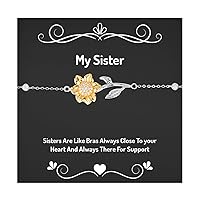 Surprise Sister Sunflower Bracelet, Sisters Are Like Bras Always Close To your, Present For Big Sister, Love Gifts From Sister