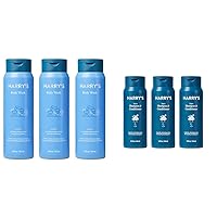 Harry's Men's Body Wash Shower Gel, Stone, 16 Fl Oz (Pack of 3) Men's 2 in 1 Shampoo and Conditioner, 14 Fl Oz (Pack of 3)