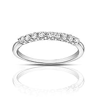 0.40 ct Ladies Round Cut Diamond Wedding Band Ring in 14 kt White Gold