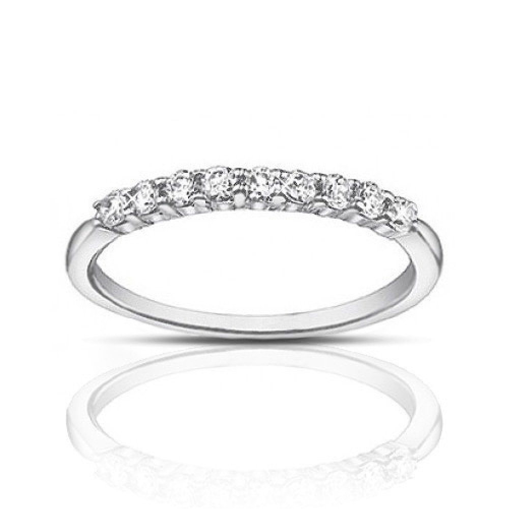 Madina Jewelry 0.40 ct Ladies Round Cut Diamond Wedding Band Ring in Platinum