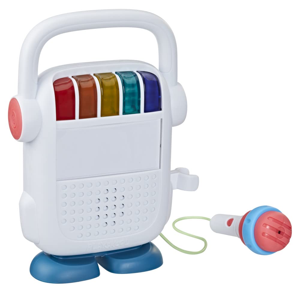 Playskool Rock n’ Roll Bot, Kids Bluetooth Speaker and Voice Changing Karaoke Microphone Toy, Ages 3 and Up (Amazon Exclusive)