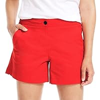 Nautica Womens Mid-Rise Cotton Shorts, Summer 5 Red