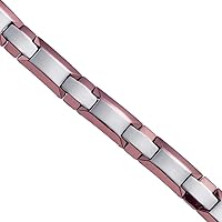 Tungsten Rose Tone Mens Polished Link Bracelet 11mm 8.5 Inch Jewelry Gifts for Men