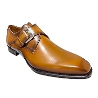 Mezlan Men's Shoes Honey Calf-Skin Leather Monk-Straps Loafers
