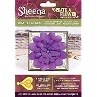 Create a Flower Die-Heart Petals, 19.3 x 12.4 x 0.05 cm, Silver
