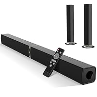 MZEIBO Sound Bars for TV, Bluetooth Soundbar for TV, 50W TV Sound Bar with 4 Drivers and Remote Control, Home Audio TV Speakers Sound Bar with HDMI(ARC)/Optical/AUX Connect