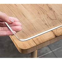 Custom Multisize Clear Table Cover Protector with Corner Protector, Table Protector for Dining Room Table Clear Tablecloth Pad (1.5mm Thick,44x72 inch)