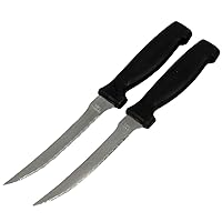 Select Vegetable Knife, 4.5 inch blade 8.5 inches in length 2 piece set, Stainless Steel/Black