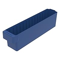 Akro-Mils 31148 AkroDrawer Stackable Plastic Storage Drawer Storage Bin, (17-5/8-Inch x 3-3/4-Inch x 4-5/8-Inch), Blue, (6-Pack)