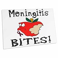 3dRose Funny Awareness Support Cause Meningitis Mean Apple - Desk Pad Place Mats (dpd-120569-1)
