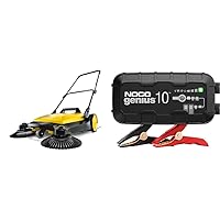 Kärcher - S 4 Twin Walk-Behind Outdoor Hand Push Sweeper - 5.25 Gallon Capacity & NOCO GENIUS10, 10A Smart Car Battery Charger, 6V and 12V Automotive Charger, Battery Maintainer