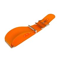 Orange Silicone Military Watch Band - 22mm